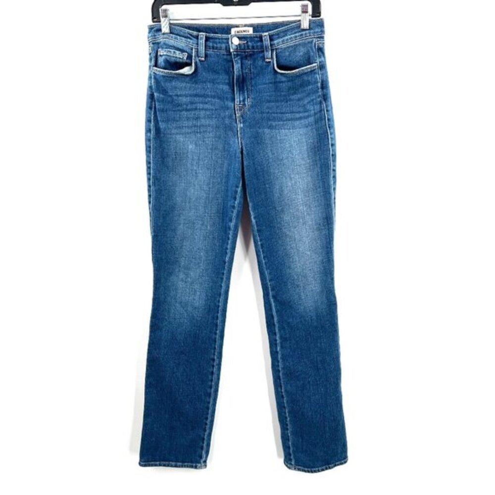 L'Agence Dean Cigarette Jeans in Sequoia blue stretch mid-rise classic 28‎